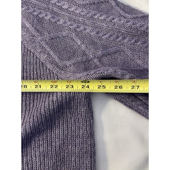 CHICOS Cora Cable Cocoon Mohair Blend Shrug Cardigan Sweater 3/XL/16 Purple Plum - Picture 10 of 11